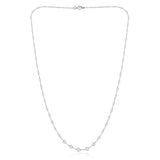 Certified 18K Gold 3.7ct Natural Diamond E-VVS Rose-Cut Round Tennis White Necklace