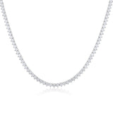Certified 14K Gold 8.4ct Natural Diamond G-VS 3.3mm 3 Prong Tennis White Necklace