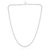 Certified 14K Gold 8.4ct Natural Diamond G-VS 3.3mm 3 Prong Tennis White Necklace