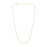 14K Gold 0.5ct Natural Diamond F-SI 3.1mm Bezel Chain By Yard Station Necklace
