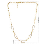 Certified 14K Gold 1ct Natural Diamond F-SI Paperclip Link Chain Rope Necklace