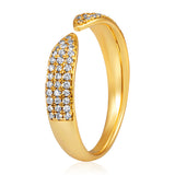 Certified 14K Gold 0.25ct Natural Diamond E-SI Open Claw Delicate Band Yellow Ring