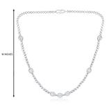 Certified 4.8ct Natural Diamond Marquise 10K Gold Queen Wedding Tennis White Necklace