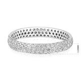 Certified 14K Gold 0.9ct Natural Diamond F-I1 3.2mm Thick Full Eternity Band White Ring