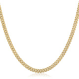 Certified 10K Gold 1.8ct Natural Diamond F-I1 4.2mm Cuban Chain Link Yellow Necklace