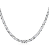 Certified 10K Gold 1.8ct Natural Diamond F-I1 4.2mm Cuban Chain Link White Necklace