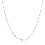 Certified 18K Gold 3.7ct Natural Diamond E-VVS Rose-Cut Round Tennis White Necklace