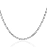 Certified 14K Gold 5ct Natural Diamond G-VS 2.3mm 4 Prong Tennis Wedding White Necklace