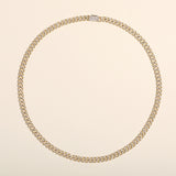 Certified 10K Gold 3ct Natural Diamond F-I1 5.3mm Cuban Chain Link Yellow Necklace