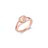 Certified 18K Gold 1.2ct Natural Diamond Heart Solitaire Wedding Rose Ring