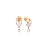 Certified 14K Gold 0.9ct Natural Diamond E-VVS Designer Oval Pendant Earring Yellow Set