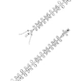 Certified 14K Gold 2.5ct Lab Created Diamond E-VVS Pear Marquise Leaf Tennis White Bracelet