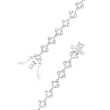 Certified 14K Gold 1.6ct Lab Created Diamond E-VVS Pear Leaf White Bracelet