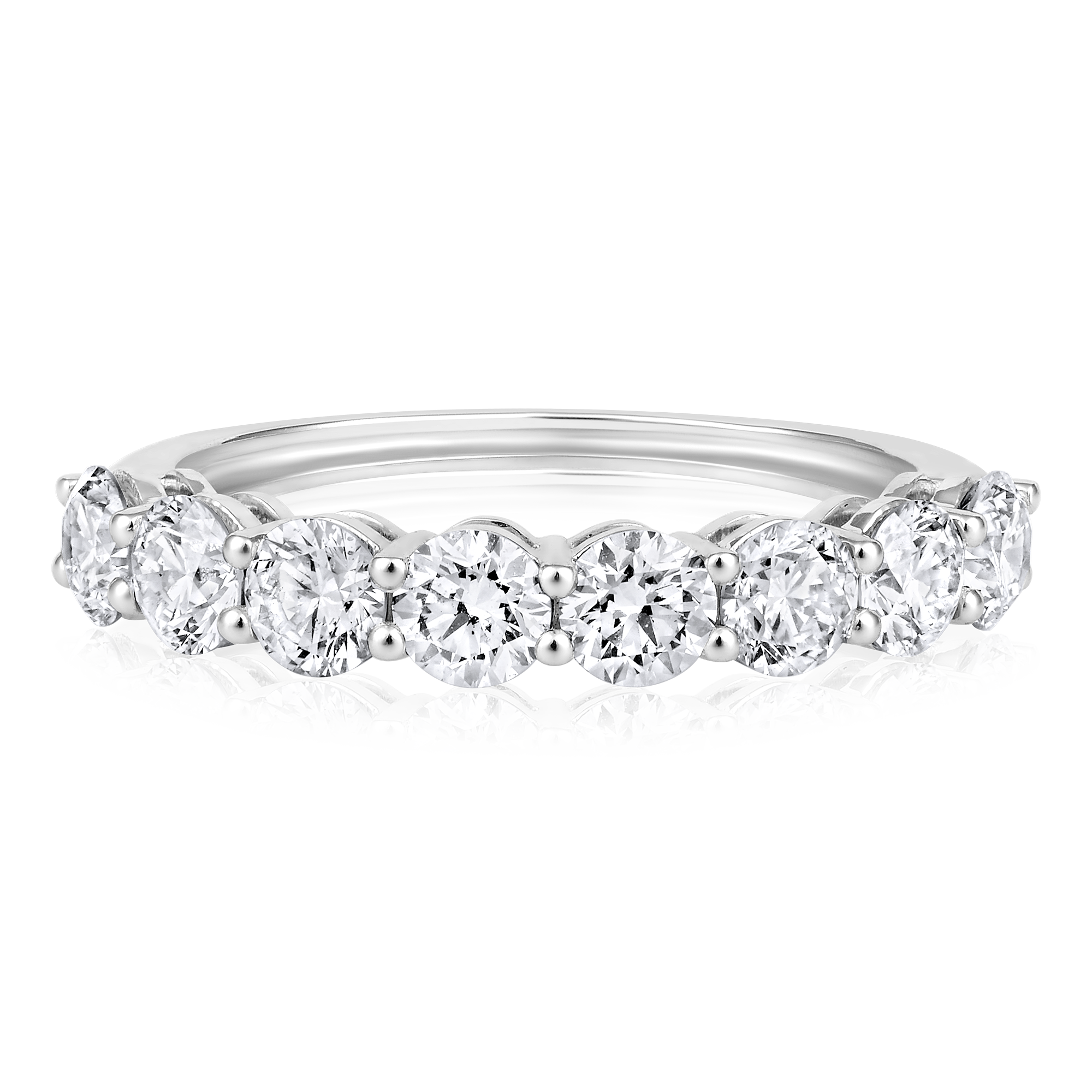 Certified 14K Gold 1.65ct Natural Diamond Thick Eternity Band Ring