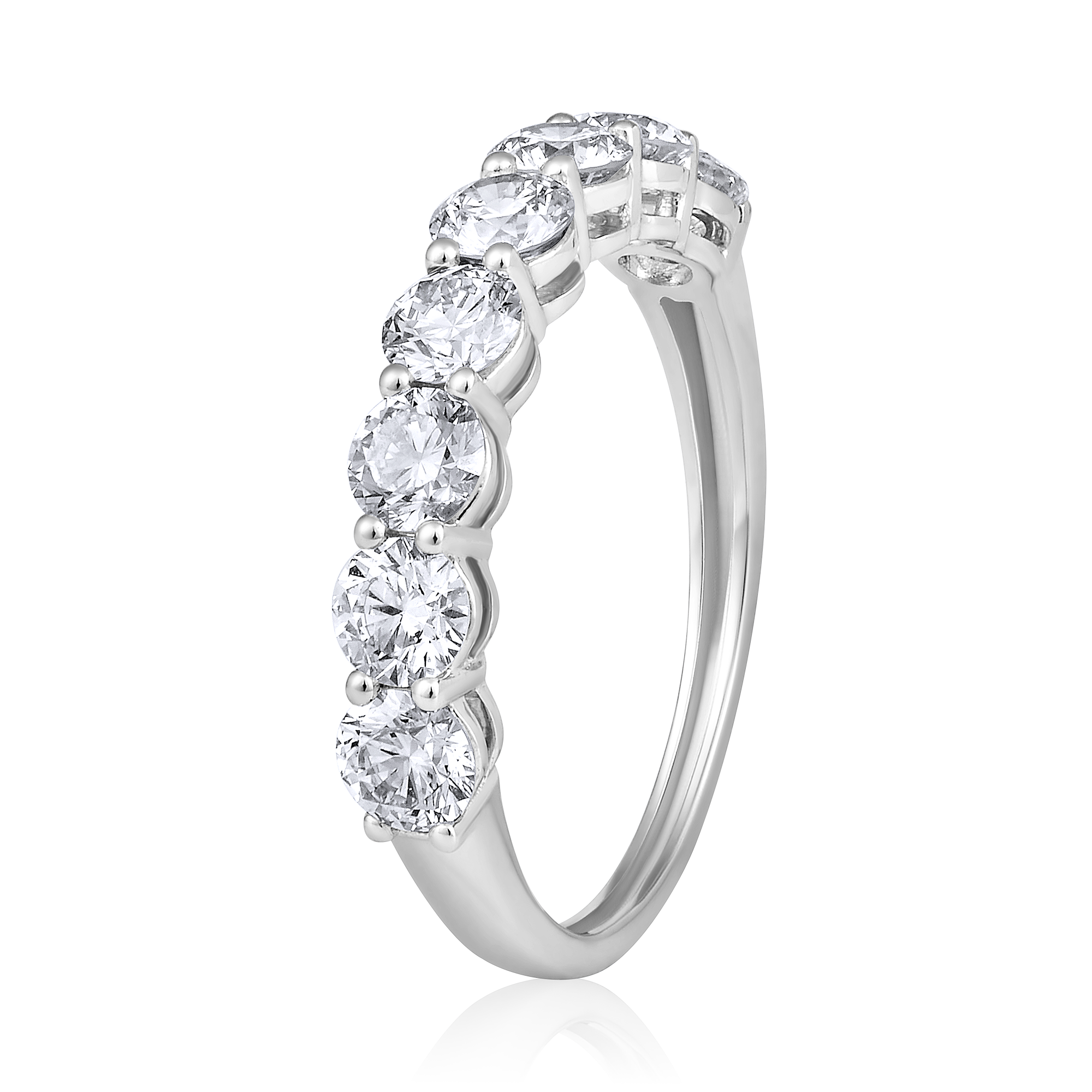 Certified 14K Gold 1.65ct Natural Diamond Thick Eternity Band Ring