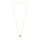 Certified 14K Gold 0.2ct Natural Diamond Heart Love Studded Charm Necklace