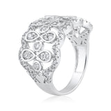 Certified 14K Gold 1.15ct Natural Diamond Designer Crown Pear White Ring