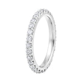 Certified 14K Gold 1ct Natural Diamond F-I1 Wedding Thin Single Full Band White Ring