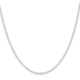 14K Gold 6ct Natural Diamond G-SI 2.5mm Buttercup Tiger Prong Tennis Necklace