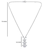Certified 14K Gold 1.1ct Natural Diamond E-VS Japanese Samurai Divas White Necklace