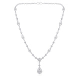 Certified 13.8ct Natural Diamond Marquise Pear 10K Gold Wedding Y-Drop White Necklace