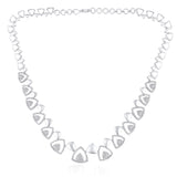 Certified 3.8ct Natural Diamond G-VS 14K Gold Queen Wedding White Necklace Earring Set