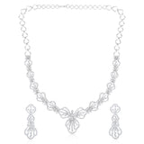 Certified 6.3ct Natural Diamond G-VS 14K Gold Queen Wedding White Necklace Earring Set