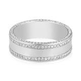 Certified 14K Gold 1.44ct Natural Diamond G-I1 Designer Outline Wedding Band White Ring