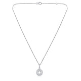 Certified 14K Gold Natural Diamond F-VS Designer Star Shield White Pendant White Necklace