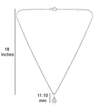 Certified 14K Gold Natural Diamond F-VS Round Circle White Pendant Charm White Necklace
