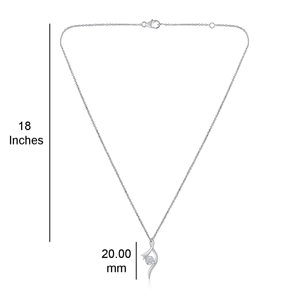 Certified 14K Gold Certified Natural Diamond F-VVS Designer Charm White Necklace