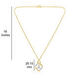 Certified 14K Gold Natural Diamond F-VS Clover Indian Yellow Pendant Yellow Necklace