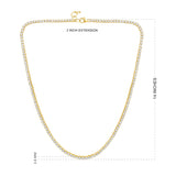 Certified 14K Gold 6ct Natural Diamond G-VS 2.6mm 4 Prong Tennis Wedding Yellow Necklace