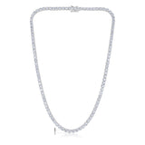 14K Gold 19.23ct Natural Diamond E-SI 3.75mm 4 Prong Grad Tennis Wed Necklace