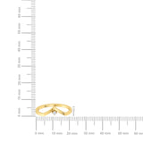 Certified 14K Gold 0.04ct Natural Diamond Curved Cheveron Band Stackable V Ring