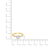 Certified 14K Gold 1.34ct Natural Diamond Twisted Stackable Bypass Solitaire  Ring