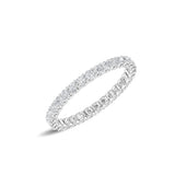 Certified 14K Gold 1.1ct Natural Diamond Eternity Band Shared U Shape  Ring