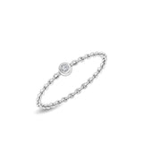 Certified 14K Gold 0.04ct Natural Diamond Promise Chain One Bezel  Ring