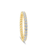 Certified 14K Gold 1.1ct Natural Diamond Eternity Band Shared U Shape  Ring