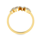 Certified 14K Gold  0.2ct Natural Diamond Script Love Studded Expressions Text Ring