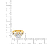 Certified 14K Gold  2.8ct Natural Diamond Double Halo Cathedral Split Shank  Ring