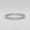 Certified 14K Gold 0.54ct Natural Diamond Band Bouncing Eternity Stackable  Ring