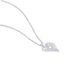Certified 14K Gold 1.4ct Lab Created Diamond E-VVS Baguette Heart White Pendant White Necklace