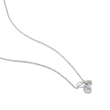 Certified 14K Gold 0.4ct Natural Diamond Briollete Designer Oval Charm White Necklace