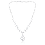 Certified 2.7ct Natural Diamond 14K Gold Queen Wedding White Necklace Earrings Set