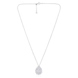 Certified 18K Gold 1.84ct Natural Diamond E-VVS Rose-Cut Teardrop White Necklace