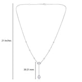 Certified 14K Gold 0.6ct Natural Diamond Briolette Marquise Y Drop Lariat Necklace